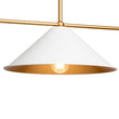 Load image into Gallery viewer, LightFixturesUSA - 3 - Light Black Cone Shade Kitchen Island Pendant - Chandelier - White -