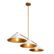 Load image into Gallery viewer, LightFixturesUSA - 3 - Light Black Cone Shade Kitchen Island Pendant - Chandelier - White -