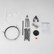 Load image into Gallery viewer, LightFixturesUSA - 3 - Light Clear Glass Bell Jar Lantern Pendant / Semi Flush - Ceiling Light - Black -