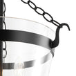 Load image into Gallery viewer, LightFixturesUSA - 3 - Light Clear Glass Bell Jar Lantern Pendant / Semi Flush - Ceiling Light - Black -