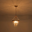 Load image into Gallery viewer, LightFixturesUSA - 3 - Light Clear Glass Bell Jar Lantern Pendant / Semi Flush - Ceiling Light - Brass -