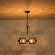 Load image into Gallery viewer, LightFixturesUSA - 3 - Light Farmhouse Open Aged Wood Drum Pendant Light - Chandelier - 3 - Light -