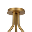 Load image into Gallery viewer, LightFixturesUSA - 3 - Light Opal Glass Sphere Semi Flush Mount Light - Ceiling Light - Brass -