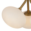 Load image into Gallery viewer, LightFixturesUSA - 3 - Light Opal Glass Sphere Semi Flush Mount Light - Ceiling Light - Brass -
