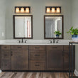 Load image into Gallery viewer, LightFixturesUSA - 3 - light Rectangular Black Frame Linen Wall Sconce - Wall Sconce - 20 in -