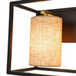 Load image into Gallery viewer, LightFixturesUSA - 3 - light Rectangular Black Frame Linen Wall Sconce - Wall Sconce - 20 in -