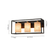Load image into Gallery viewer, LightFixturesUSA - 3 - light Rectangular Black Frame Linen Wall Sconce - Wall Sconce - 20 in -