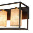 Load image into Gallery viewer, LightFixturesUSA - 3 - light Rectangular Black Frame Linen Wall Sconce - Wall Sconce - 20 in -