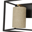 Load image into Gallery viewer, LightFixturesUSA - 3 - light Rectangular Black Frame Linen Wall Sconce - Wall Sconce - 20 in -