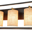 Load image into Gallery viewer, LightFixturesUSA - 3 - light Rectangular Black Frame Linen Wall Sconce - Wall Sconce - 20 in -