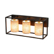 Load image into Gallery viewer, LightFixturesUSA - 3 - light Rectangular Black Frame Linen Wall Sconce - Wall Sconce - 20 in -