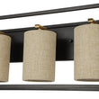 Load image into Gallery viewer, LightFixturesUSA - 3 - light Rectangular Black Frame Linen Wall Sconce - Wall Sconce - 20 in -