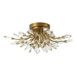 Load image into Gallery viewer, LightFixturesUSA-4-Light Bloom Crystal Leaf Semi Flush Mount Light-Ceiling Light-Nickel-
