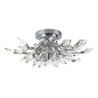 Load image into Gallery viewer, LightFixturesUSA-4-Light Bloom Crystal Leaf Semi Flush Mount Light-Ceiling Light-Nickel-