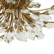 Load image into Gallery viewer, LightFixturesUSA-4-Light Bloom Crystal Leaf Semi Flush Mount Light-Ceiling Light-Nickel-