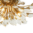 Load image into Gallery viewer, LightFixturesUSA-4-Light Bloom Crystal Leaf Semi Flush Mount Light-Ceiling Light-Nickel-