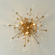 Load image into Gallery viewer, LightFixturesUSA-4-Light Bloom Crystal Leaf Semi Flush Mount Light-Ceiling Light-Nickel-