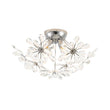 Load image into Gallery viewer, LightFixturesUSA - 4 - Light Bloom Dandelion Crystal Sputnik Semi Flush Mount - Ceiling Light - Chrome -