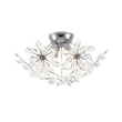 Load image into Gallery viewer, LightFixturesUSA - 4 - Light Bloom Dandelion Crystal Sputnik Semi Flush Mount - Ceiling Light - Chrome -