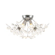 Load image into Gallery viewer, LightFixturesUSA - 4 - Light Bloom Dandelion Crystal Sputnik Semi Flush Mount - Ceiling Light - Chrome -