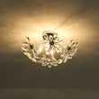 Load image into Gallery viewer, LightFixturesUSA - 4 - Light Bloom Dandelion Crystal Sputnik Semi Flush Mount - Ceiling Light - Chrome -