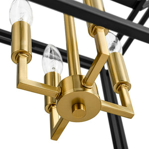 LightFixturesUSA - 4 - Light Candle Style Tiered Square Lantern Pendant - Chandelier - 4 - Lt -