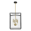 Load image into Gallery viewer, LightFixturesUSA - 4 - Light Candle Style Wide Glass Square Lantern Pendant - Chandelier - 15 in -