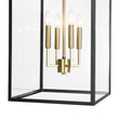 Load image into Gallery viewer, LightFixturesUSA - 4 - Light Candle Style Wide Glass Square Lantern Pendant - Chandelier - 15 in -