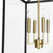 Load image into Gallery viewer, LightFixturesUSA - 4 - Light Candle Style Wide Glass Square Lantern Pendant - Chandelier - 15 in -