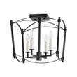Load image into Gallery viewer, LightFixturesUSA - 4 - light French Antique Candle Style Lantern Semi Flush - Ceiling Light - Gold -