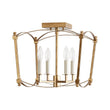 Load image into Gallery viewer, LightFixturesUSA - 4 - light French Antique Candle Style Lantern Semi Flush - Ceiling Light - Gold -