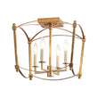 Load image into Gallery viewer, LightFixturesUSA - 4 - light French Antique Candle Style Lantern Semi Flush - Ceiling Light - Gold -