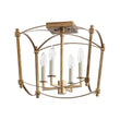 Load image into Gallery viewer, LightFixturesUSA - 4 - light French Antique Candle Style Lantern Semi Flush - Ceiling Light - Gold -