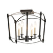 Load image into Gallery viewer, LightFixturesUSA - 4 - light French Antique Candle Style Lantern Semi Flush - Ceiling Light - Gold -