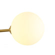 Load image into Gallery viewer, LightFixturesUSA - 4 - Light Frosted Glass Globe Linear Sputnik Semi Flush Mount - Ceiling Light - Brass -