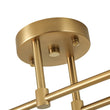 Load image into Gallery viewer, LightFixturesUSA - 4 - Light Frosted Glass Globe Linear Sputnik Semi Flush Mount - Ceiling Light - Brass -