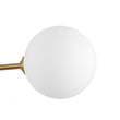 Load image into Gallery viewer, LightFixturesUSA - 4 - Light Frosted Glass Globe Linear Sputnik Semi Flush Mount - Ceiling Light - Brass -