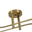 Load image into Gallery viewer, LightFixturesUSA - 4 - Light Minimalist Linear Sputnik Opal Glass Globe Semi Flush - Ceiling Light - Brass -