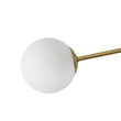 Load image into Gallery viewer, LightFixturesUSA - 4 - Light Minimalist Linear Sputnik Opal Glass Globe Semi Flush - Ceiling Light - Brass -