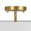 Load image into Gallery viewer, LightFixturesUSA - 4 - Light White Linen Round Drum Brass Semi Flush Mount - Ceiling Light - 2 - Tier -