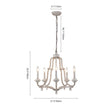 Load image into Gallery viewer, LightFixturesUSA - 5 - Light Distressed White Shabby Chic Candle Style Chandelier - Chandelier -
