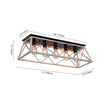 Load image into Gallery viewer, LightFixturesUSA - 5 - Light Farmhouse Rectangular Cage Semi Flush Mount - Ceiling Light - Off - White -