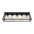 Load image into Gallery viewer, LightFixturesUSA - 5 - Light Farmhouse Rectangular Cage Semi Flush Mount - Ceiling Light - Off - White -