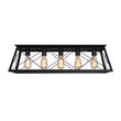 Load image into Gallery viewer, LightFixturesUSA - 5 - Light Farmhouse Rectangular Cage Semi Flush Mount - Ceiling Light - Off - White -