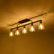 Load image into Gallery viewer, LightFixturesUSA - 5 - Light Seeded Glass Shade Linear Island Chandelier - Chandelier - 5 - Lt -