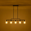 Load image into Gallery viewer, LightFixturesUSA - 5 - Light Seeded Glass Shade Linear Island Chandelier - Chandelier - 5 - Lt -