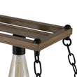 Load image into Gallery viewer, LightFixturesUSA - 5 - Light Trapezoid Wood Grain Chain Linear Island Chandelier - Chandelier - 5 - Light -