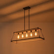 Load image into Gallery viewer, LightFixturesUSA - 5 - Light Trapezoid Wood Grain Chain Linear Island Chandelier - Chandelier - 5 - Light -