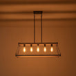 Load image into Gallery viewer, LightFixturesUSA - 5 - Light Trapezoid Wood Grain Chain Linear Island Chandelier - Chandelier - 5 - Light -