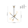 Load image into Gallery viewer, LightFixturesUSA - 6 - Light Adjustable Frosted Glass Globe Sputnik Chandelier - Chandelier - 6 - Lt -